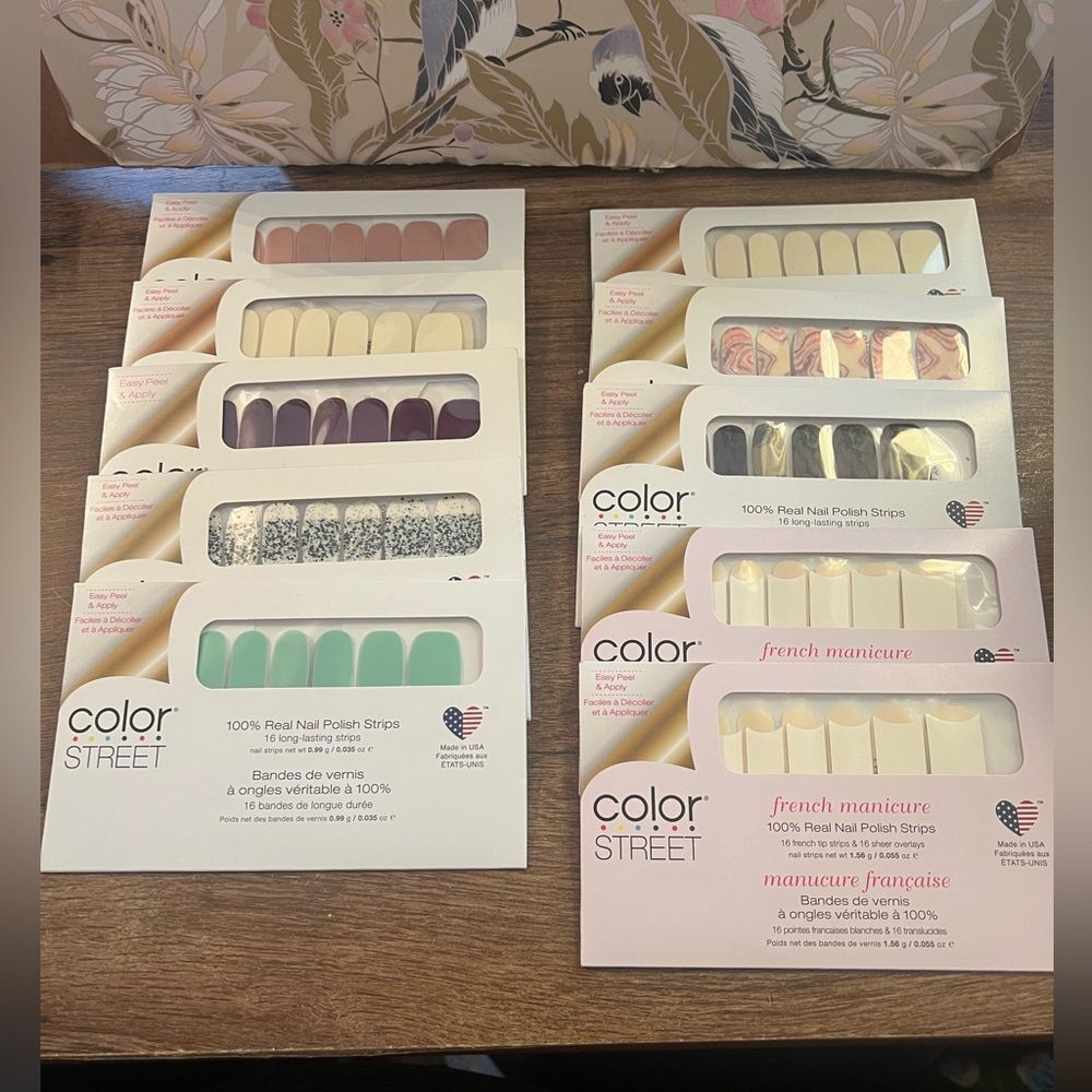 Color Street Nail Polish Strips - Assorted Pastel & Neutral Shades